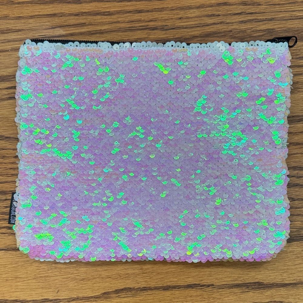 Style lab girl Iridescent Sequin Clutch. 9x7 inches.  Like new